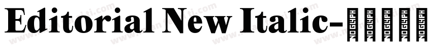Editorial New Italic字体转换
